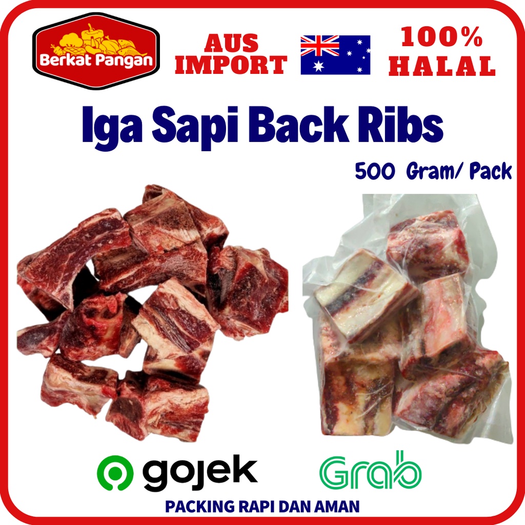 AUS Beef Back Ribs / Iga Sapi potong 500gr