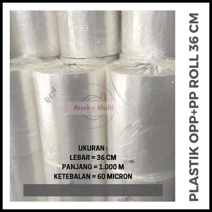 Promo Plastik Opp Pp Roll Bening Kemasan Sachet/Renteng 36Cm X 1000M