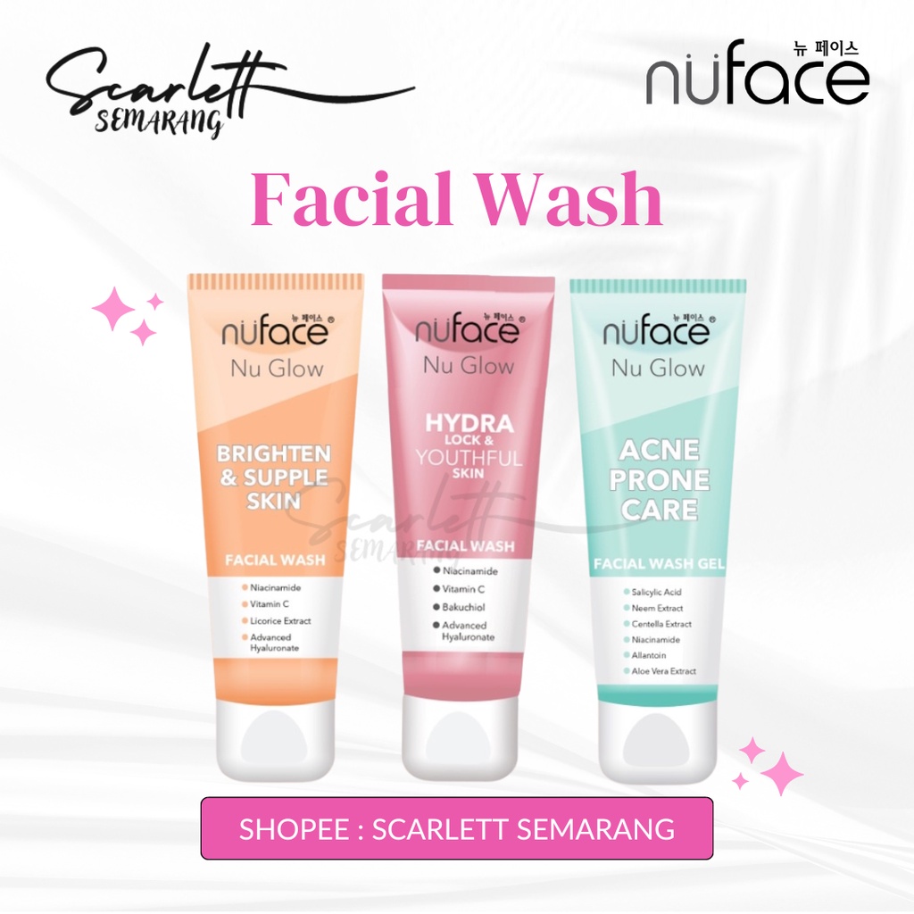 Nuface Nu Glow FACIAL WASH - Brighten Supple | Acne Prone | Hydra Youth