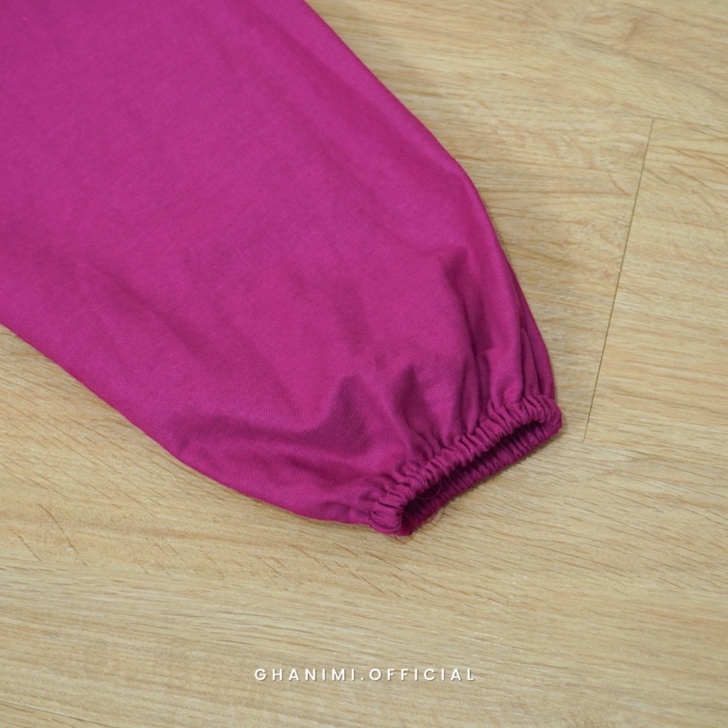 Ghanimi - Enzy Shirt / Kemeja Linen Serut / kemeja kerja / kemeja kondangan / kemeja polos katun casual formal / atasan kerja / top serut lengan panjang karet wudhu friendly