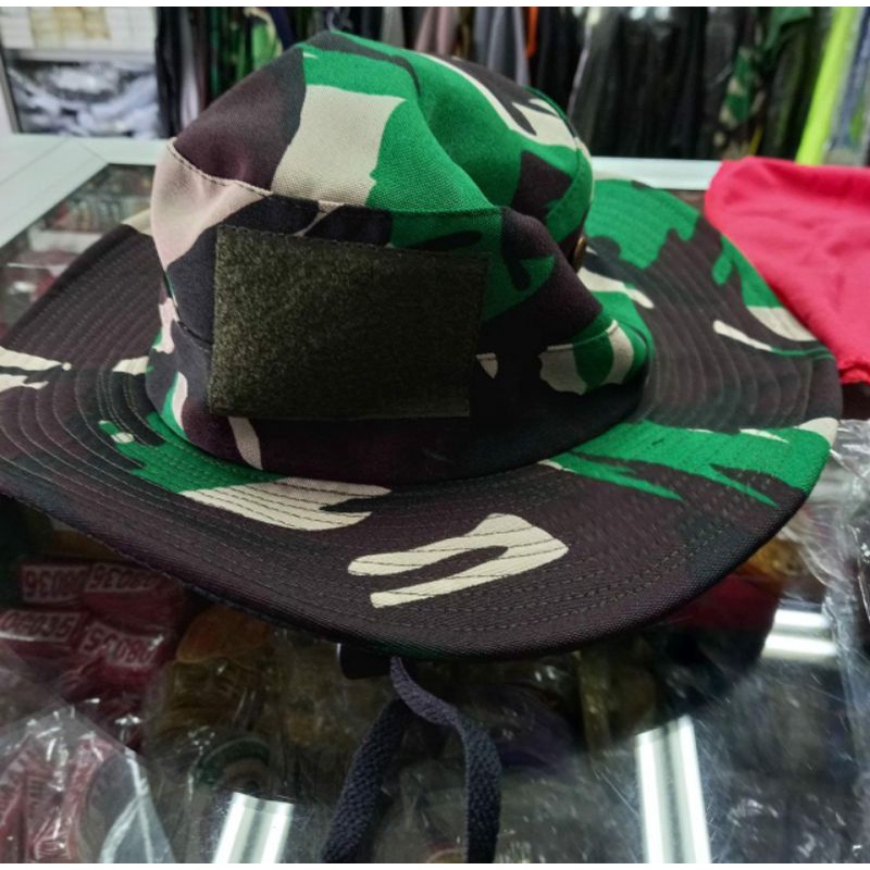 Topi Rimba TNI AD bahan VELBET