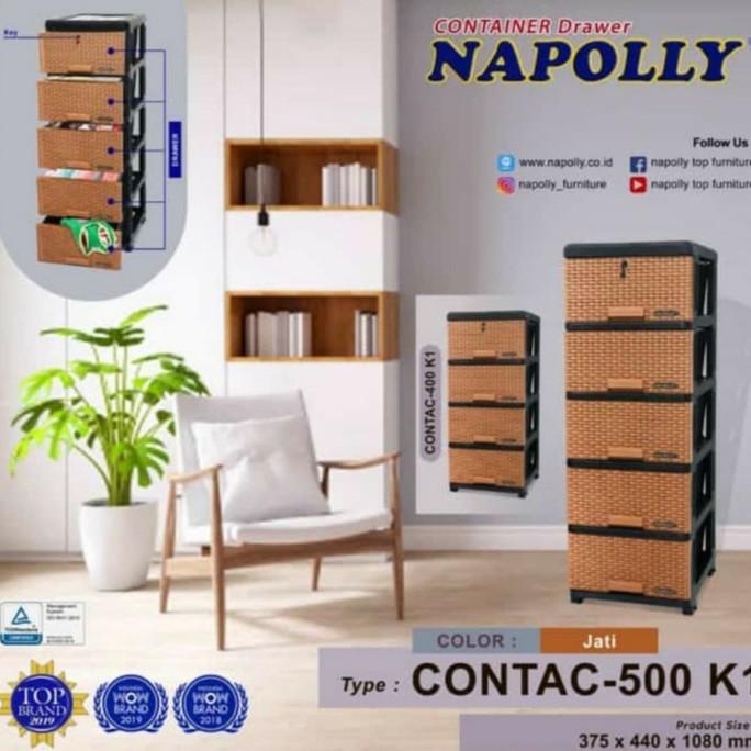 

Lemari Plastik Laci Napolly 5 Susun stock ready