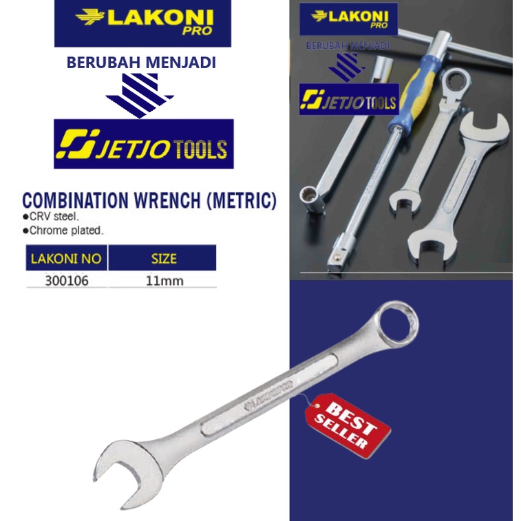 Kunci Ring Pas / Combination Wrench METRIC 11mm LAKONI PRO 300106