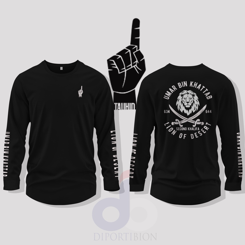 KAOS LENGAN PANJANG KHALIFAH UMAR BIN KHATTAB / KAOS MUSLIM