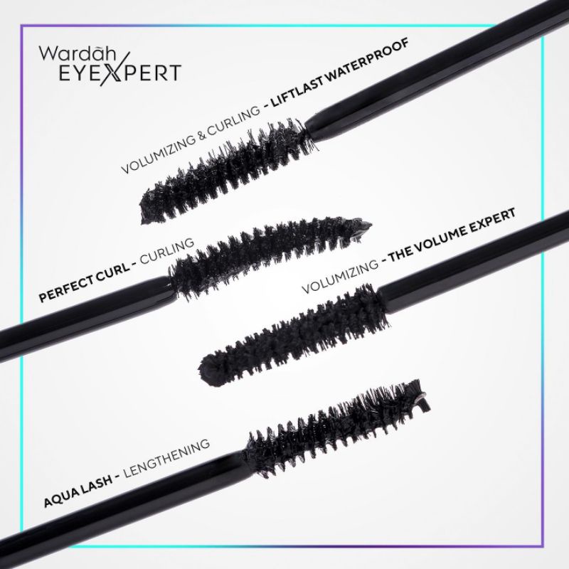 WARDAH Mascara EyeXpert Series (Aqua Lash | Perfect Curl | Volume Expert | Liftlast)