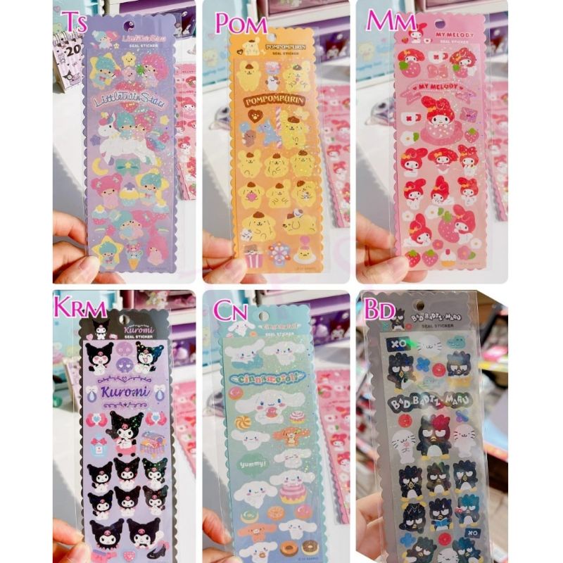

CL Sticker kilap Melody Kuromi Twin Stars Pom Cinamoroll Badtz