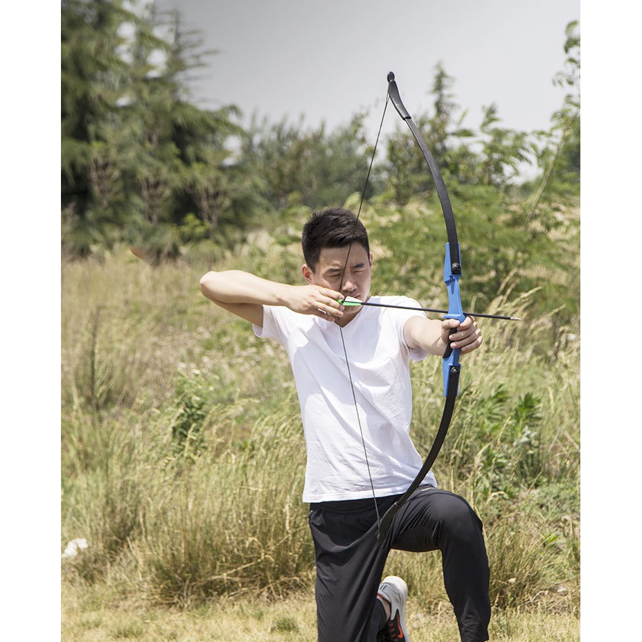 WoSport Busur Panah Powerful Straight Archery Bow - Black - 7RSE56BK