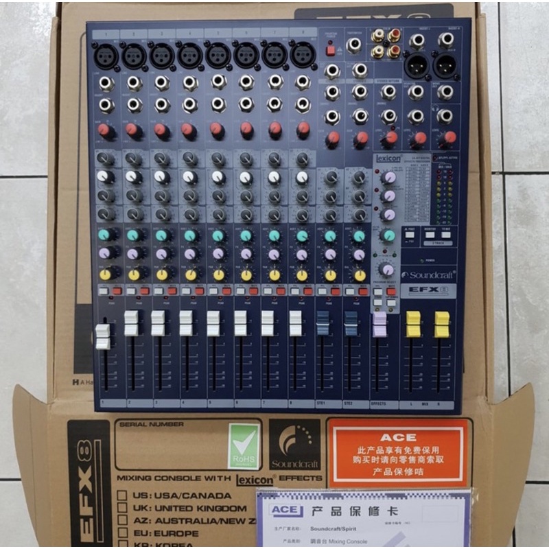 PROMO MIXER SOUNDCRAFT EFX8/EFX 8 ( 8 CHANNEL )EFFECT LEXICON(COD) Mixer Soundcraft EFX 8 ( 8 Channe