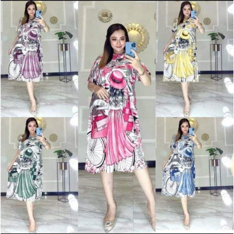 Sofia Dress BARBIE terbaru 2022 // home dress tervirall // Busui Bahan Rayon LD 120 PB 115 Homedress Jumbo Kekinian Motif Terbaru Daster Lowo Terbaru // daster mama muda kekinian www www