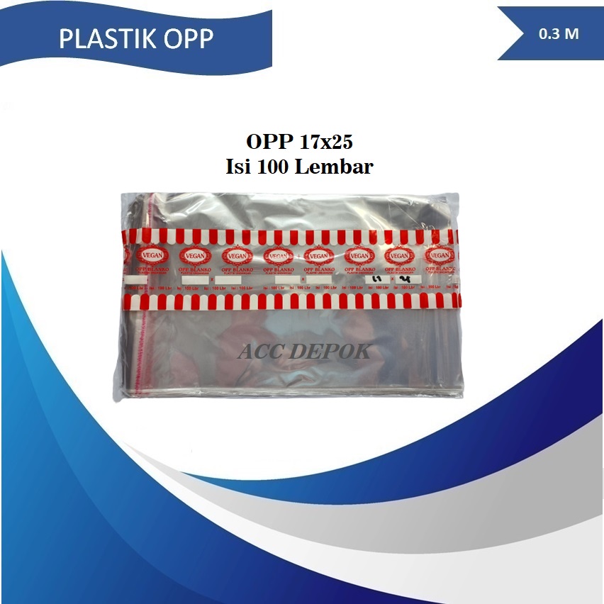 

Plastik Opp Lem 17x25 / Plastik Seal 17x25 cm isi 100lembar