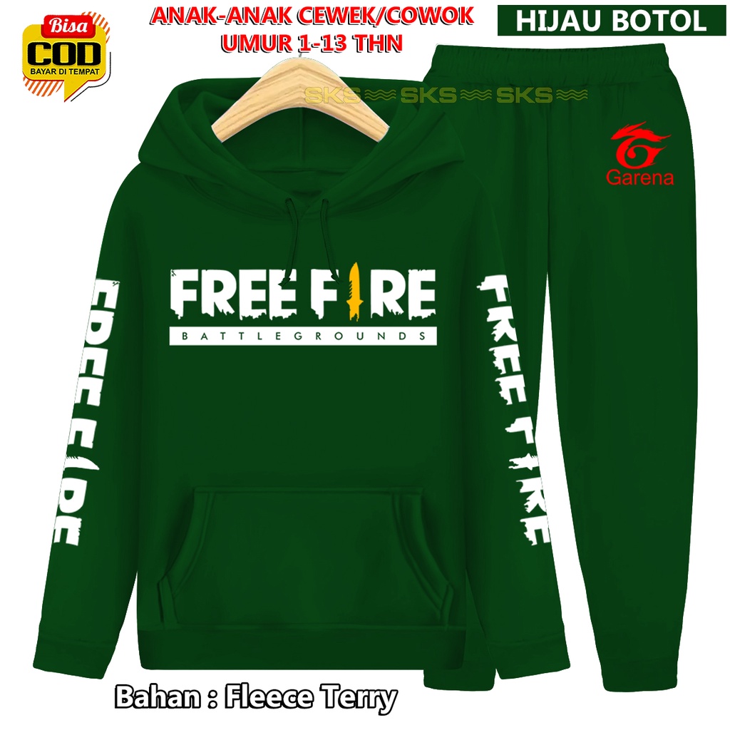 Setelan Anak FF sweater Hoodie Suiter/Topi,TM 00054 Setelan Olahraga Anak Cowo Cewe Setelan olahraga Training Sportswear Children Paling Tren &amp; Laris Terbaru