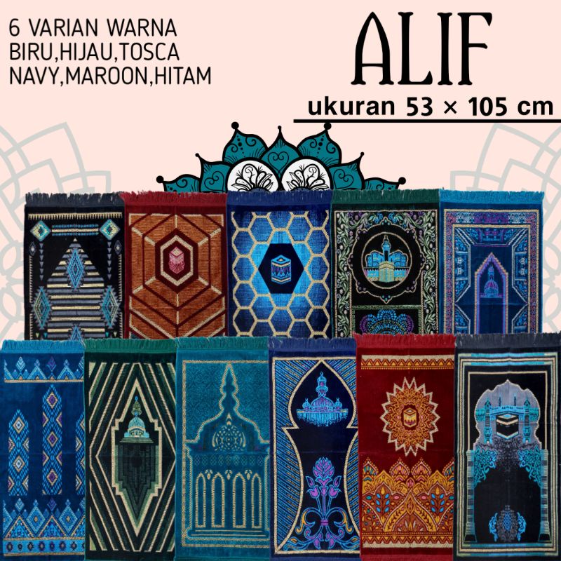 Sajadah Turkey Alif Midi Harmony (Multi Color)