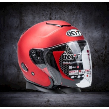Helm KYT Kyoto R Red Doff / Kyoto Merah Doff / Half Face Original KYT