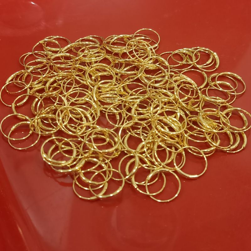 Anting bulat baru tindik emas Jakarta kadar 375%kecil simpel
