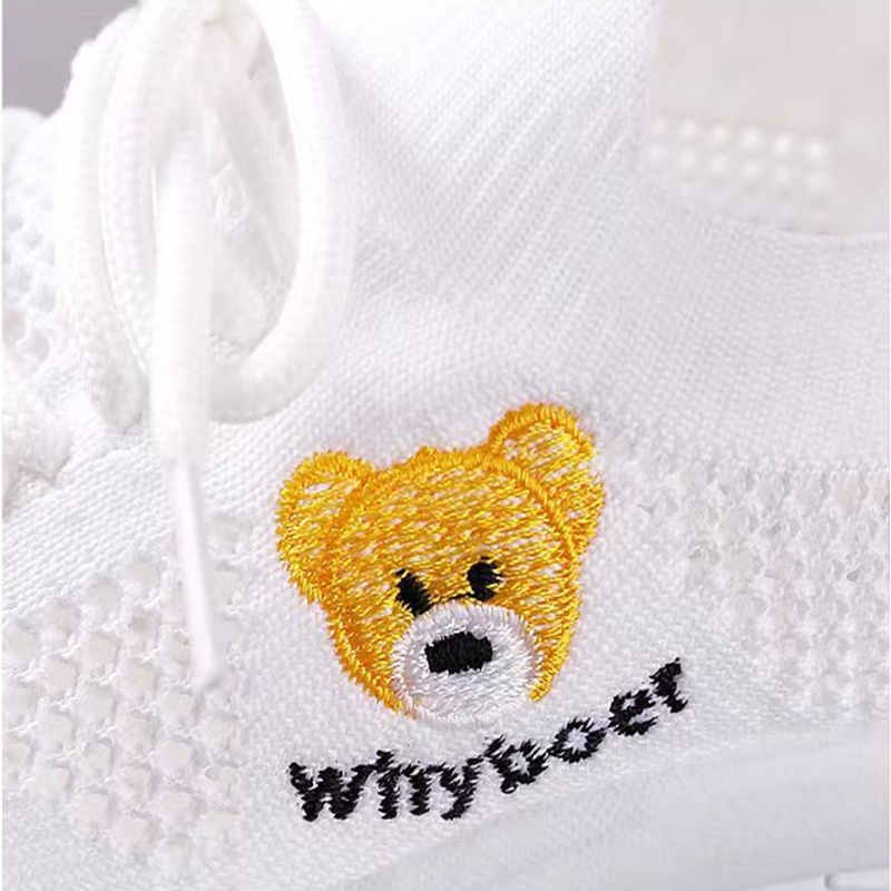 Sepatu Sneakers Wanita Bear Design Kekinian - X-2