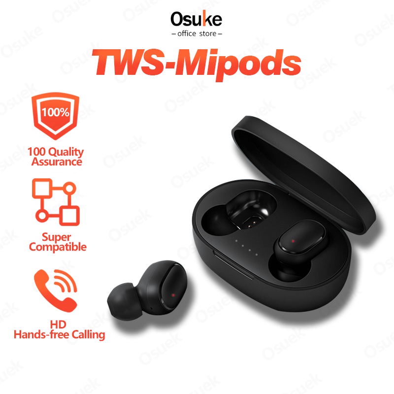 (COD)A6S PRO TWS Headphone Nirkabel Bluetooth 5.0 Headphone Stereo Mini Earbud dengan Mic Peredam Kebisingan Latensi Rendah