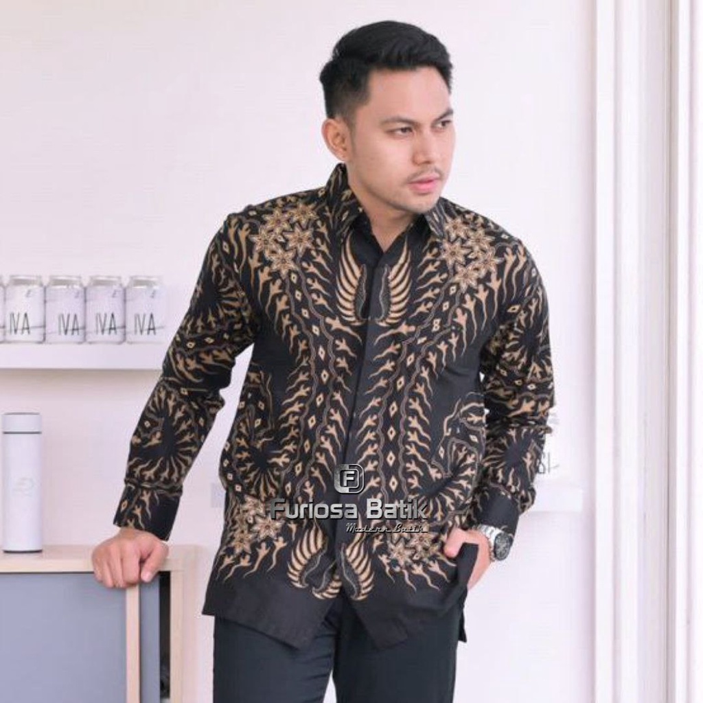 FURIOSA BATIK SENTANI KEMEJA BAJU BATIK PRIA KEMEJA LENGAN PANJANG UKURAN M L XL XXL