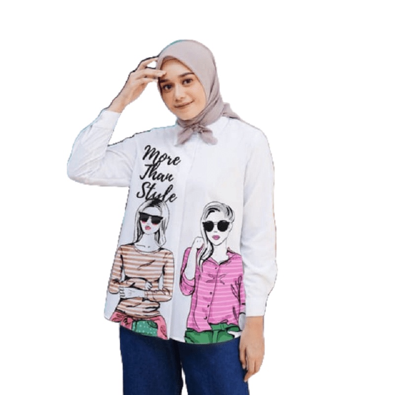 KEMEJA POLOS  // KEMEJA PRINTING // BAJU ATASAN WANITA TERBARU 2021