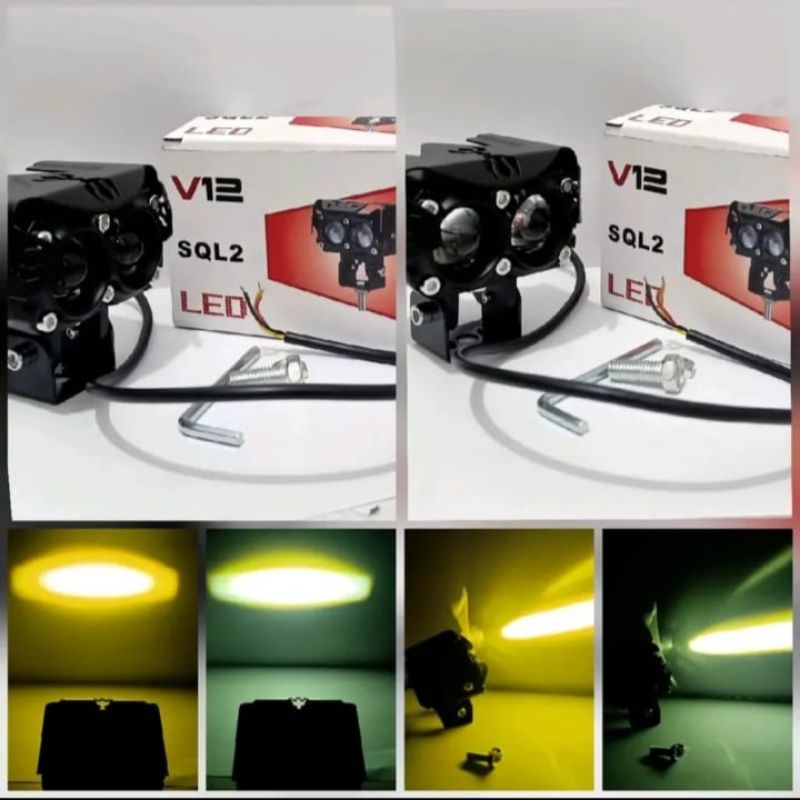 Golden LED Tren 2 Mata V12 Kualitas Terbaik