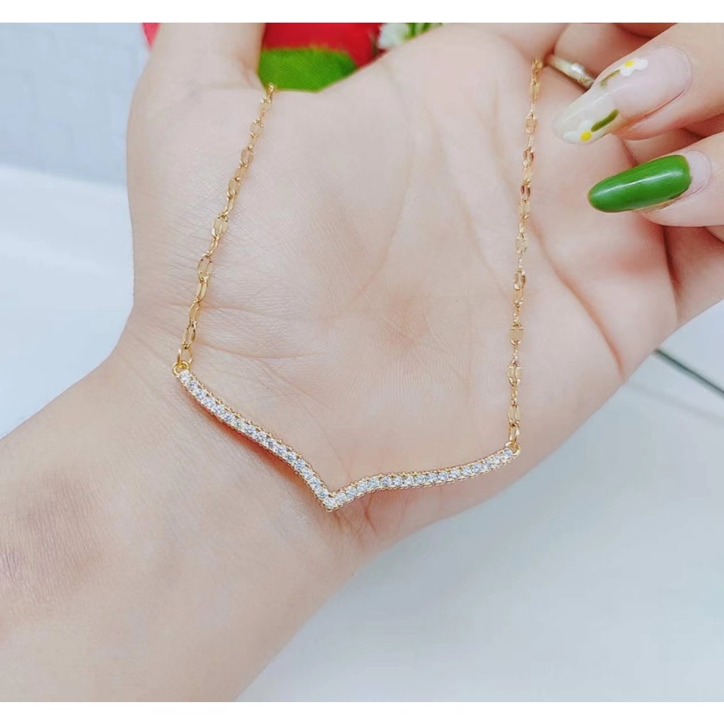 Kalung Titanium Mata Full Perhiasan Fashion W022