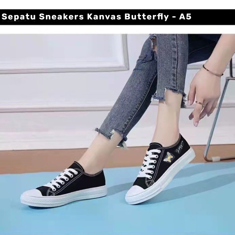 Sepatu Sneakers Kanvas Butterfly - A5