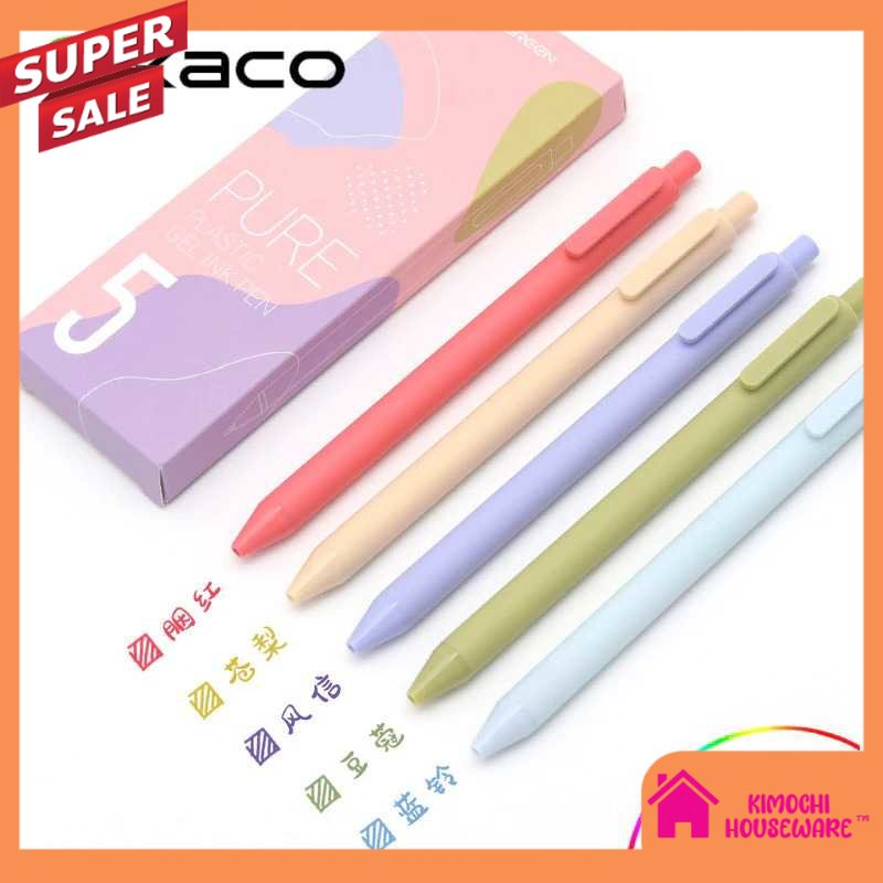 

PenaMorandi II Gel Pen Pena Pulpen 0.5mm 5 PCS (Colorful Ink) Premium Quality