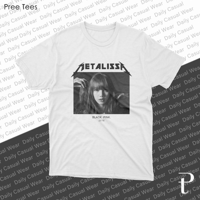 KPOP KAOS PLESETAN METALLICA METALISSA BLACKPINK KAOS BAND