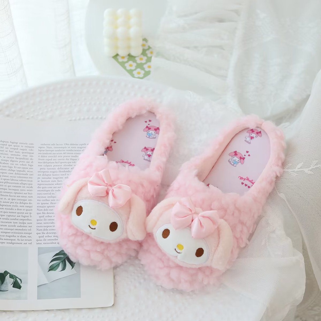 SANDAL RUMAH CINNAMOROLL MELODY KUROMI HELLO KITTY POCHACCO DOG POMPOMPURIN SEPATU KAMAR RUANGAN IMPOR LUCU