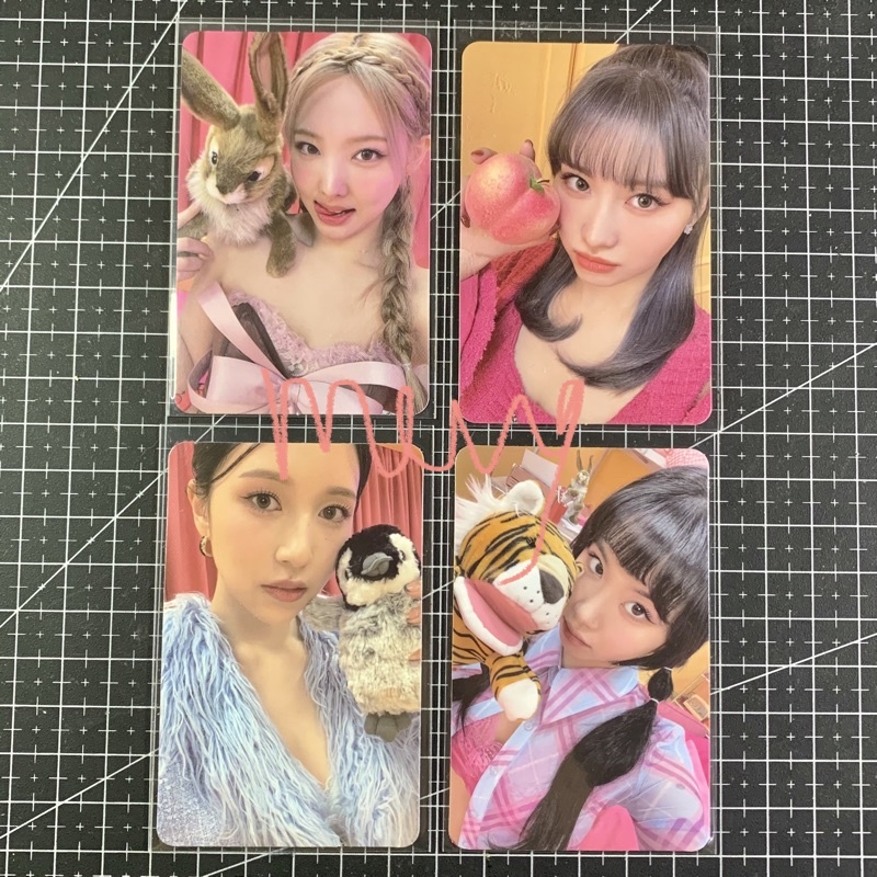 [BUNDLE ONLY] photocard twice between 1&2 nayeon bunny momo peach mina penguin pinguin chaeyoung mau