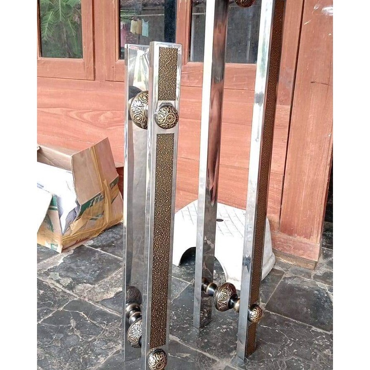 handle pintu antik gagang pintu kuningan tarikan pintu baut tembus mewah