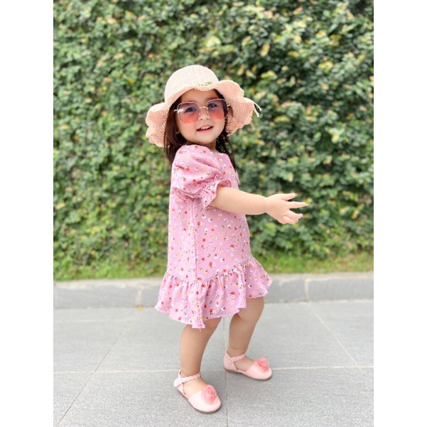 Dress Bayi dan Anak usia 0-5 tahun &quot;Ariella Dress&quot; Material Mango Crinkle