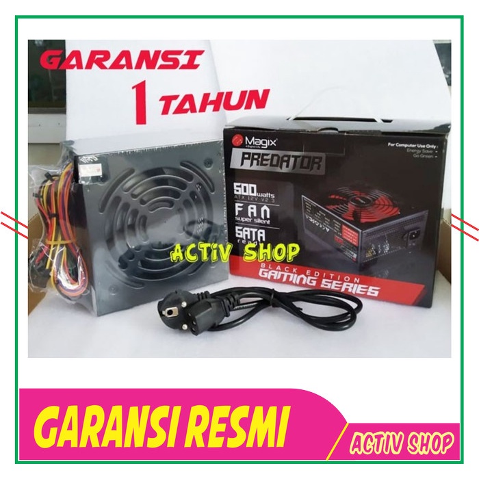 Psu Gaming 500 Watt / Power Supply Magix 500 Watt / Psu 500 Watt