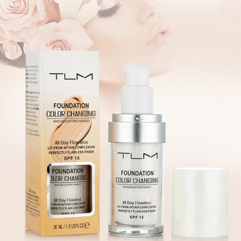 TLM sunscreen foundation spf15 Color Changing concealer dan foundation waterproof 30ml
