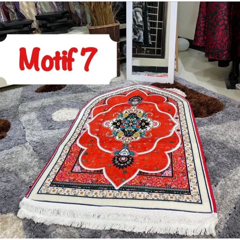 sajadah empuk turky kubah premium terbaru halus tebal berfariasi motif