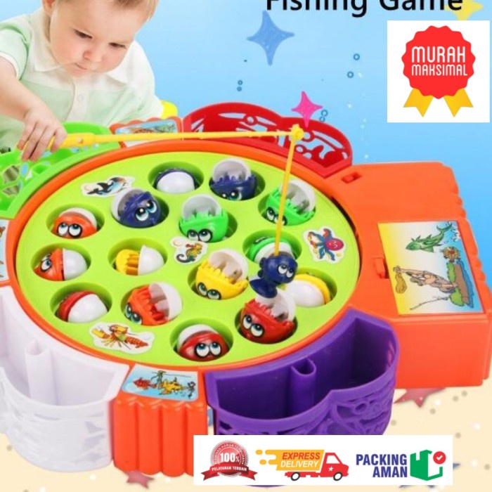 Mainan Pancingan Ikan Fishing Game Baterai Menarik Anak Murah Terbaik