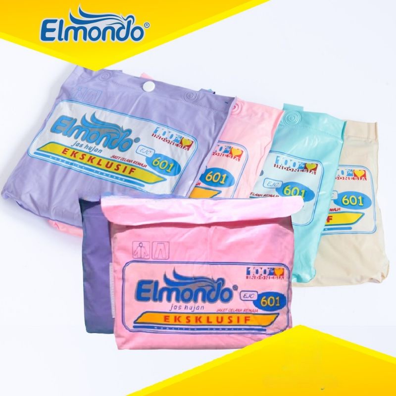 Jas hujan elmondo eksklusif 601 anak SD umur 7-12 tahun remaja setelan jaket celana