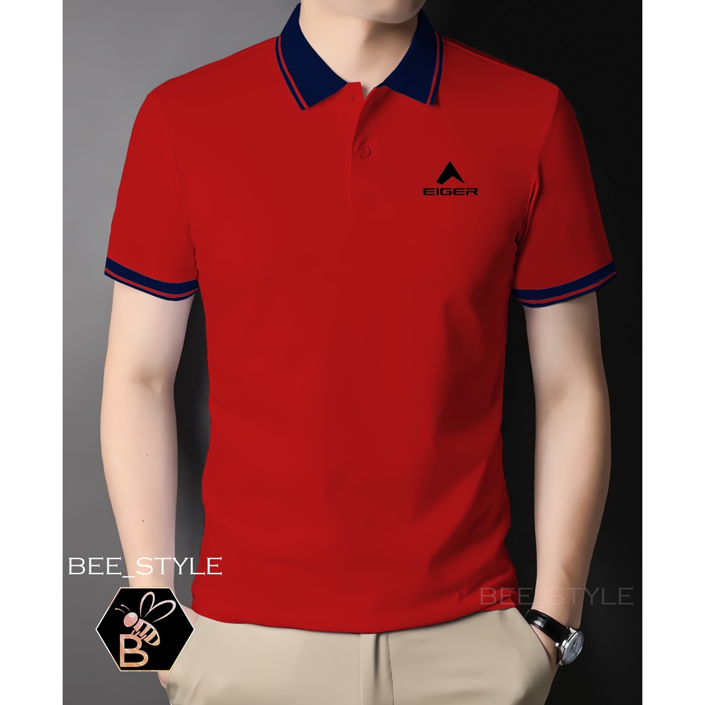 Kaos Kerah Kombi Logo Reigi / Kaos Pria Logo Reigi / Polo Shirt Kerah Kombi