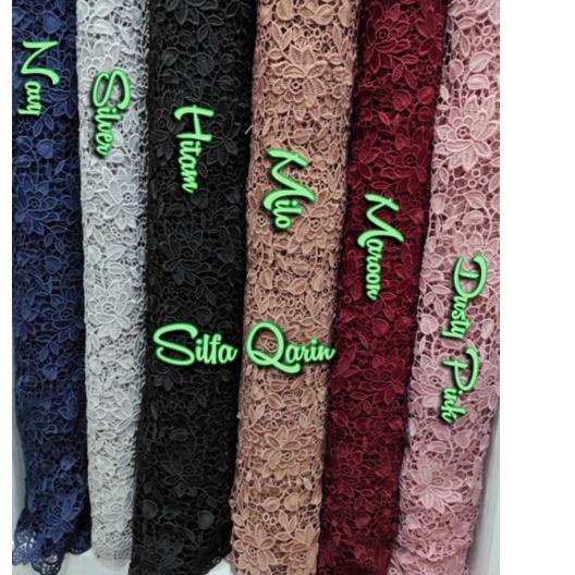 Kain Brokat Prada Oki / Bahan Kebaya Prada Oki / Kain Brukat Kebaya Oki (Harga Per 1/2 Meter)