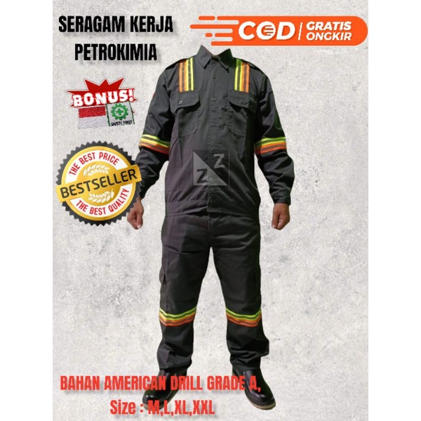 BAJU dan CELANA SERAGAM SAFETY PETROKIMIA BAJU KERJA PETROKIMIA