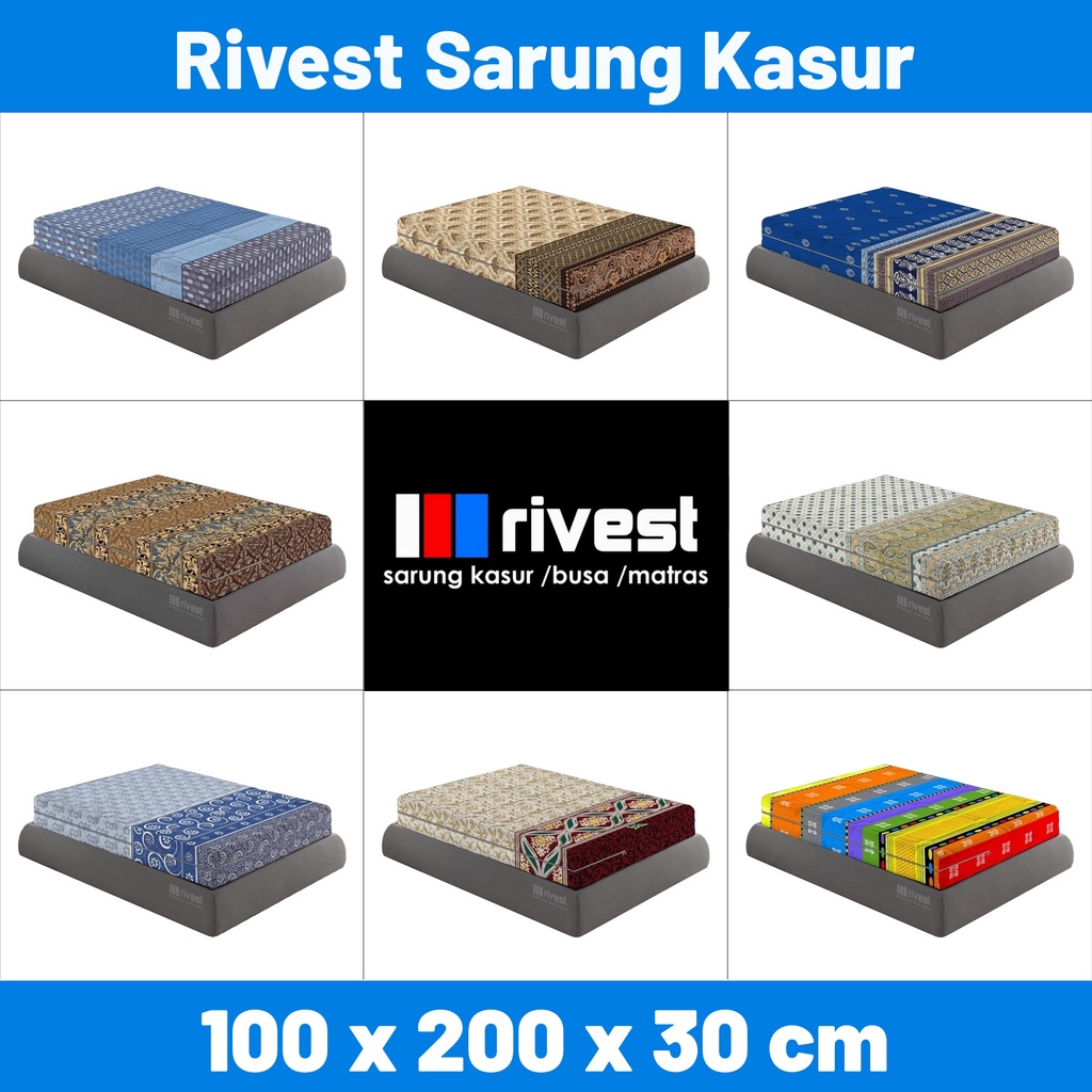 Rivest Sarung Kasur 100 x 200 x 30 - Sprei Resleting