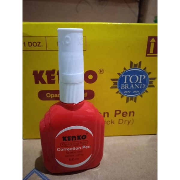 

Tip Ex Kenko( 12pcs) Correction Fluid Pen KE-01/Penghapus Pen Kenko