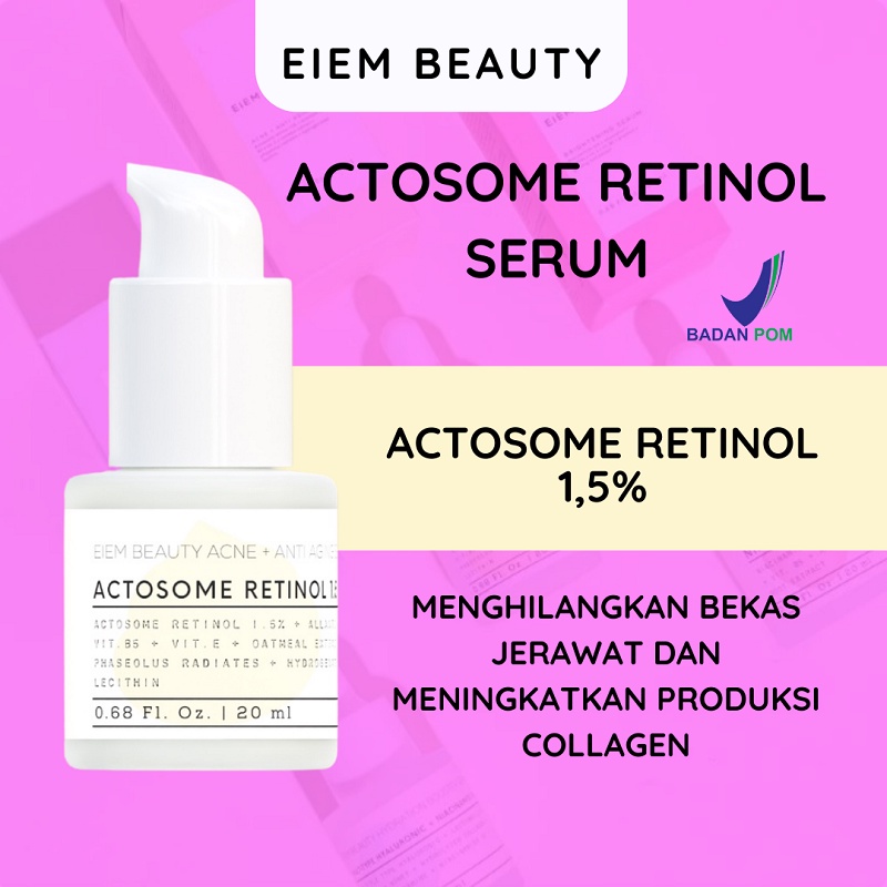 Eiem Beauty Serum Retinol Niacinamide 10% Brightening Hyaluronic Acne Hydration Booster Serum Glow Viral Niacinamide 10 % Eiem Beauty Serum Wajah Original Bpom