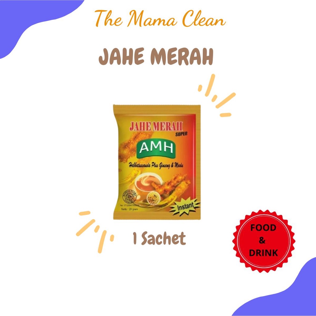 

MINUMAN JAHE MERAH 1 SACHET NETTO : 20 GR