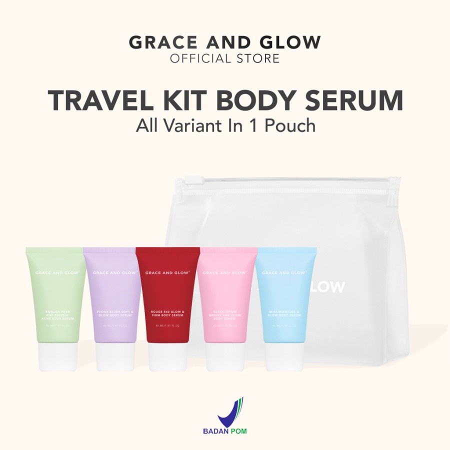 Grace and Glow Travel Kit Body Wash dan Body Serum