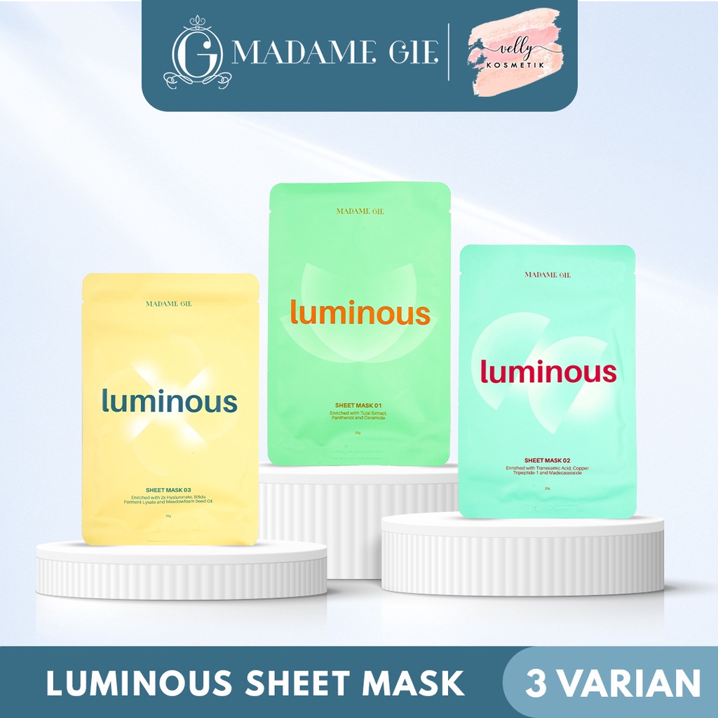 Madame Gie Luminous Sheet Mask - Skincare Masker Wajah