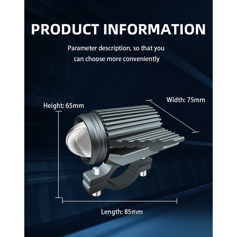 Lampu Strobo LED 4 Mode Warna Putih / Kuning Untuk Motor