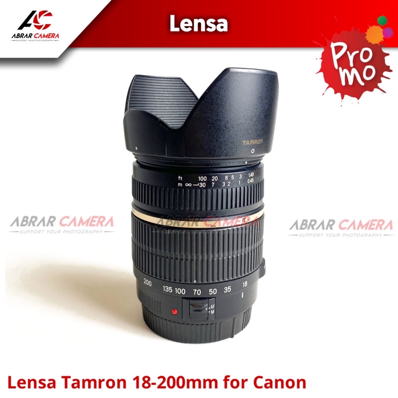 Lensa Tamron 18-200mm for Canon / Lensa kamera DSLR Sapujagat Tele Second Bekas