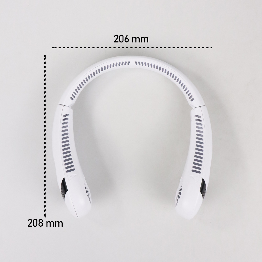 Warmtoo Kipas Angin Leher Portable Neck Fan Rechargeable 5000mAh - H11 - White