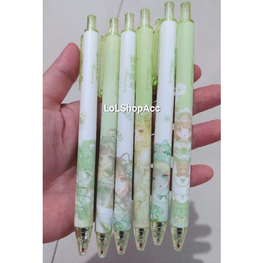 

Pena cetek anime cew hijau