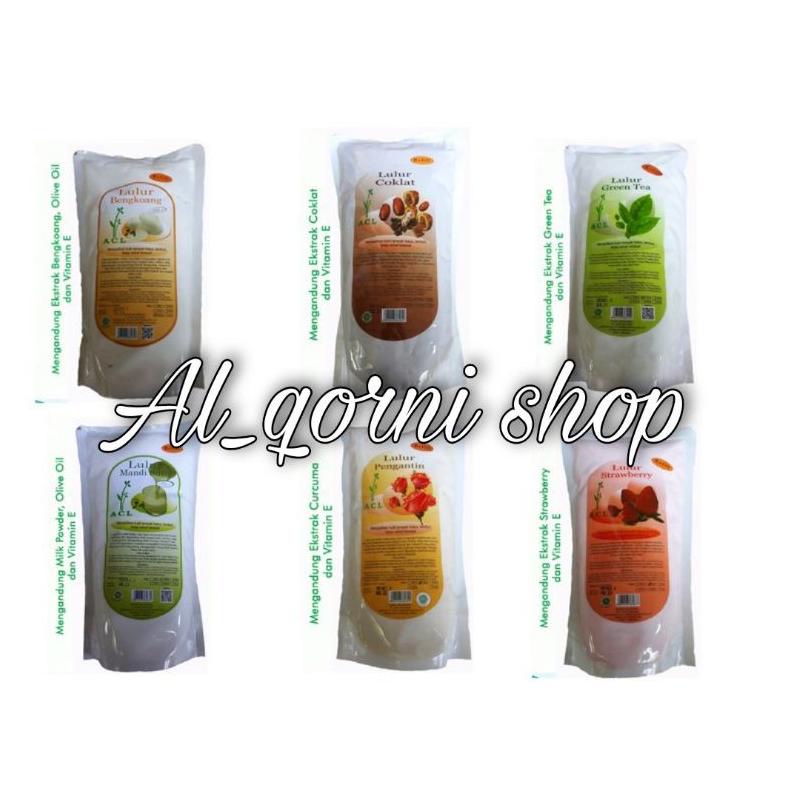 PRODUK- ACL LULUR REFILL 1KG / 1000GR LULUR MANDI SUSU / BENGKOANG / STROWBERRY / WANGI CENDANA LULU